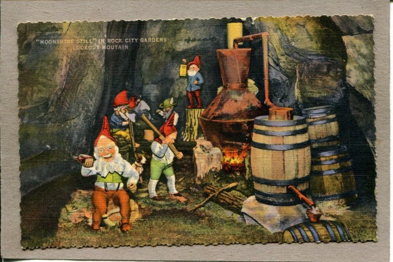  Postcard TN Rock City Lookout Mountain Moonshine Still c1944 085N