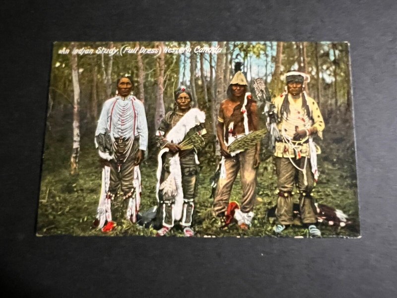 Mint Canada Postcard An Indian Study Full Dress Western Canada PPC Natives