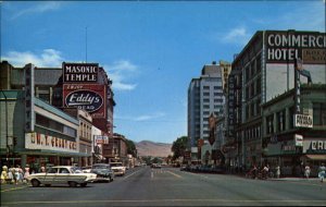 Yakima Washington WA Masonic Temple Masons 1950s Street Scene Vintage PC