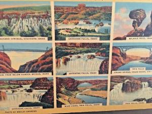 Postcard Multi View of Snake River Gorge, Southern Idaho 1942   Y4