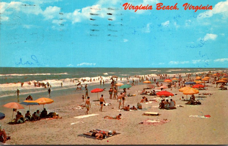 Virginia Virginia Beach Sunbathers Along The Beach 1972