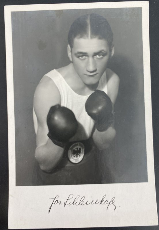 Mint Real Picture Postcard Jos Schleinkofer German Boxer Olympic Medal 1932 