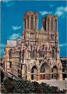 Postcard Modern Champagne Reims (Marne) Facade of the Cathedral (XIII Century)