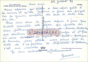 Postcard Modern Limousin Old farmhouse with a thatched roof