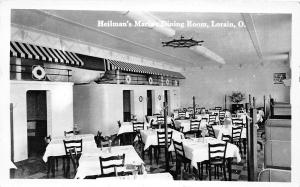 Ohio Real Photo RPPC Postcard LORAIN County HEILMAN'S MARINE DINING ROOM 2