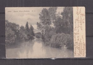 NEW ZEALAND, BLENHEIM, OPAWA RIVER,c1905 ppc. sent without stamps, TAXED 2d.