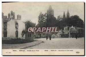 Old Postcard Army Between 1914 Senlis City