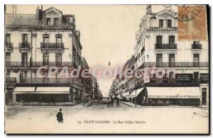 Postcard Old Saint Nazaire street cities Martin