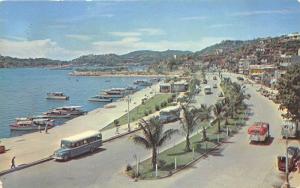 Acapulco Mexico~Calzada Costera Miguel Aleman~Boulevard Miguel Aleman~Boats~Bus