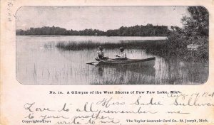 c.'01, PMC, Great Stamp, West Shores of Paw Paw Lake,  MI, Old Postcard