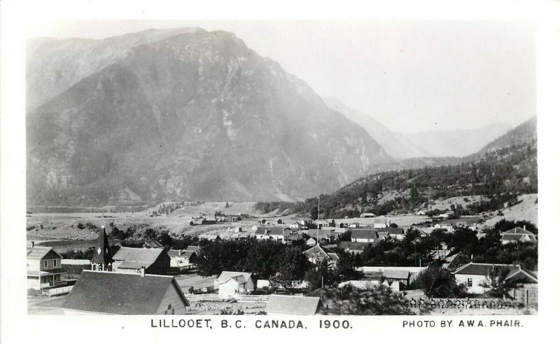 1940's RPPC Postcard Image of Lillooet BC Canada in 1900, A.W.A. Phair Photo