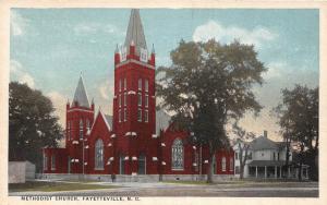 C51 / Fayetteville North Carolina NC Postcard c1910 Methodist Church Building