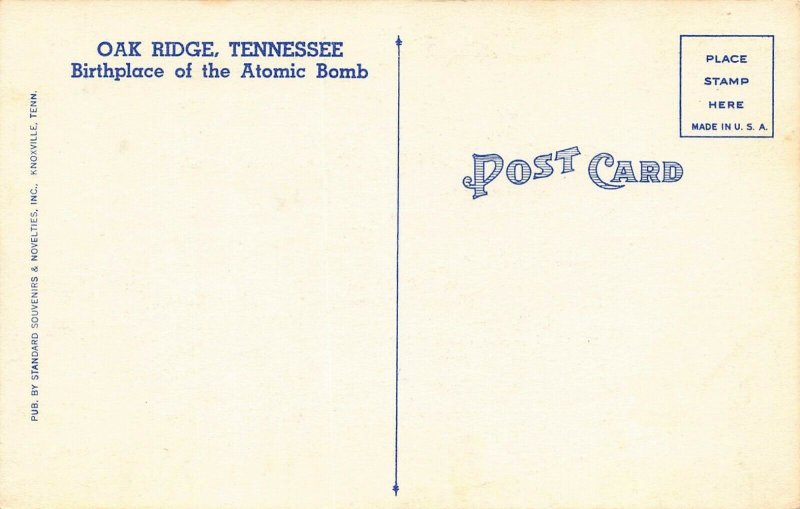 LPS54 OAK RIDGE TENNESSEE LARGE BIG Letter Postcard