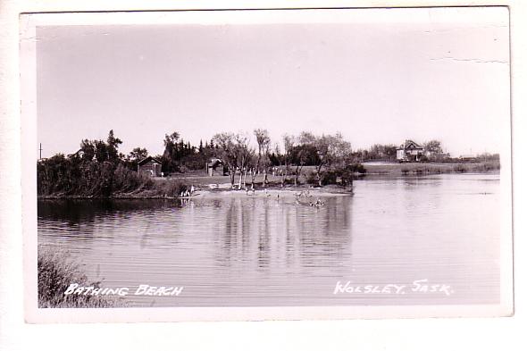 Bathing Beach Wolsley, Saskatchewan, Real Photo