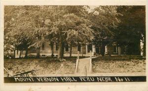 C-1910 Mount Vernon Hall Peru Nebraska RPPC real photo postcard 5795