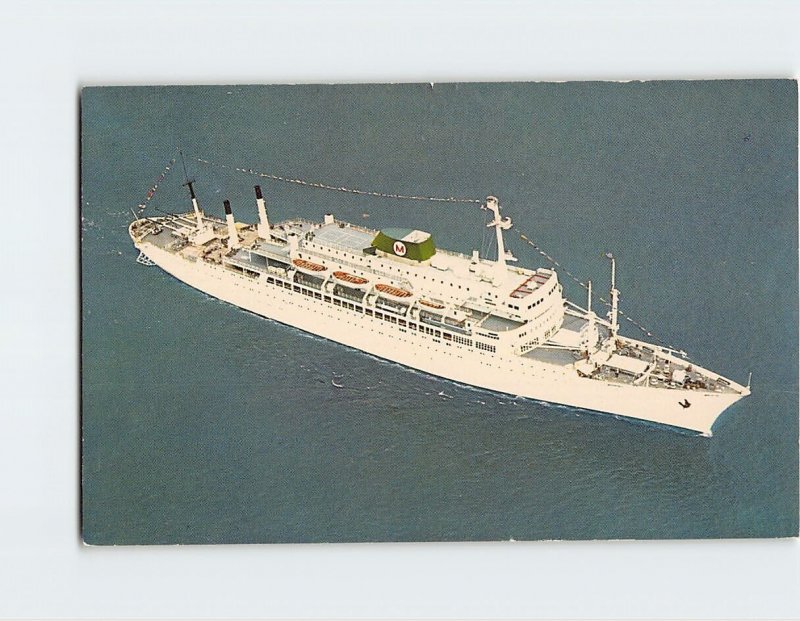Postcard New passenger liners Brasil and Argentina, Moore-McCormack Lines