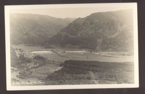 RPPC BONNEVILLE DAM WASHINGTON BIRDSEYE VIEW REAL PHOTO POSTCARD