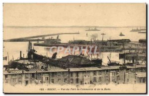 Postcard Old Brest View THE Port Of Trade and De La Rade