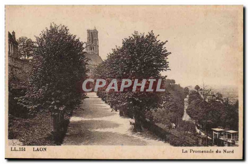 Laon - The Walk North - Old Postcard