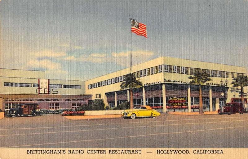 Hollywood California Brittinghams Radio Center Antique Postcard K36416