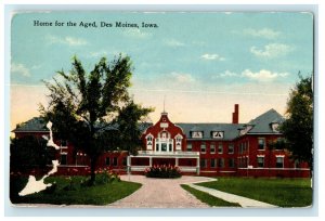 c1910's View Of Home For Aged Des Moines Iowa IA Unposted Antique Postcard