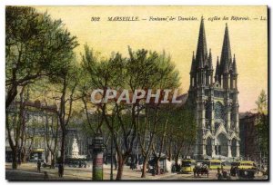 Old Postcard Marseille Fountain Danaides Church Reforms