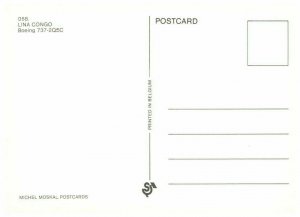 Lina Congo Boeing 737 Airplane Postcard