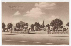 Del Camino Motel US 80 El Paso Texas Roadside America postcard