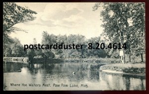 h3550 - PAW PAW LAKE Michigan Postcard 1910s Scenic View by Nielsen