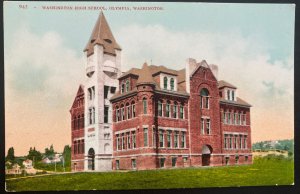 Mint USA Color Picture Postcard Washington High School Olympia