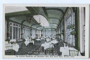 Postcard Outlook Restaurant Recreation Hall Hotel Plaza Havana Cuba