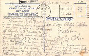 J64/ Dyer Indiana Postcard Linen Sauzer's Little Waffle Shop Restaurant 26