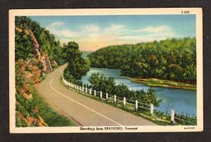 VT Greetings from BRADFORD VERMONT Postcard Linen PC