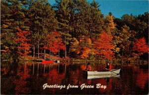 Greetings from Green Bay WI Postcard PC541
