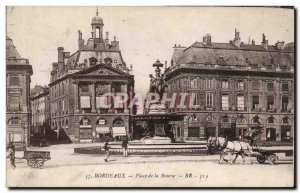 Bordeaux - Place de la Bourse - Old Postcard