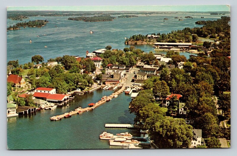 Aerial View Of Alexandria Bay New York Vintage Postcard 0645