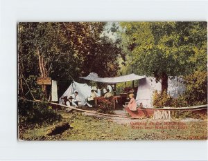 Postcard Camping on the Mississippi River, Iowa