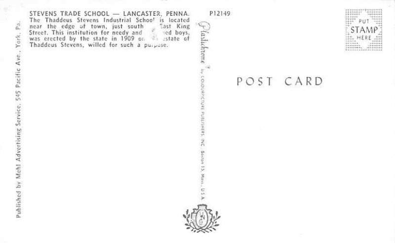 Stevens Trade School Lancaster, Pennsylvania PA