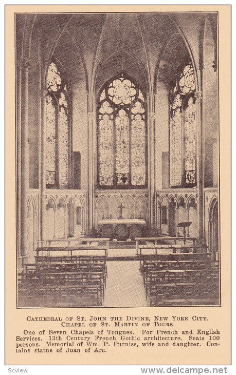 Cathedral of St John the Divine , New York City , 1926 ; Chapel of St Martin ...