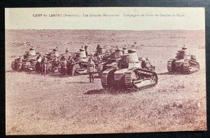 Mint France Real Picture Postcard Pre WW2 Camp Larzac Tanks Maneuvers