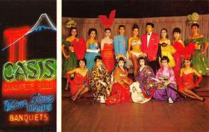 Honolulu Hawaii Oasis Restaurant Geisha Dancers Vintage Postcard K85980