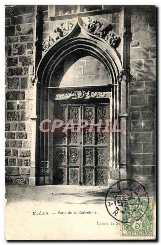 Postcard Old Frejus Cathedral Gate