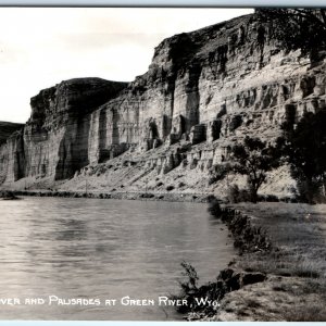 c1950s Green River, WY RPPC Green River Palisades Sanborn Real Photo PC WY A164