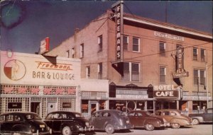 Evanston Wyoming WY Freeman's Caf� Classic 1950s Cars Vintage Postcard