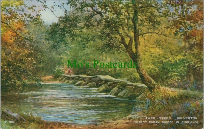 Somerset Postcard -Tarr Steps, Dulverton, Oldest Roman Bridge in England RS25779