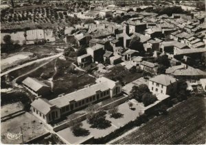 Cpm Greoux-les-Bains aerial view on the school group (1209206) 