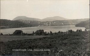 Rockland ME Maine Chickawaukee Lake c1950 Real Photo Postcard