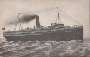 Postcard Ship On Board S.S. Somerset