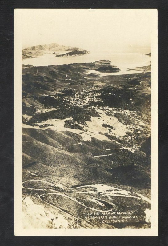 RPPC MT. TAMALPAIS & MUIR WOODS RAILROAD VINTAGE REAL PHOTO POSTCARD