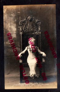 San Francisco CALIFORNIA RPPC 1915 PPIE Expo MIDGET Elizabeth LIVING DOLL Freak